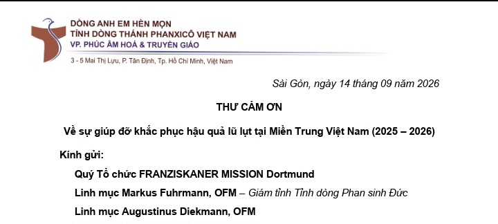 Thư Cảm Ơn